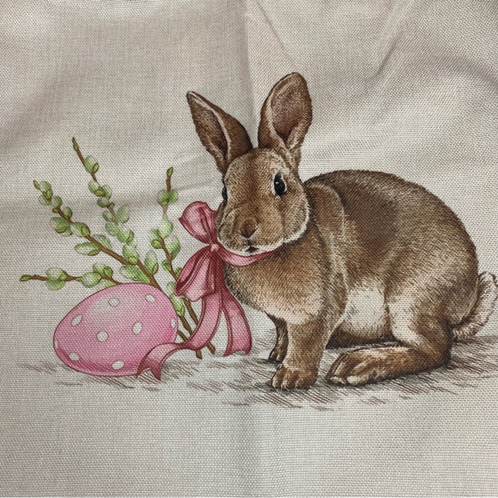 Eco-Friendly Bunny with Pink Egg Folding Tote Bag - Picture 6 of 13